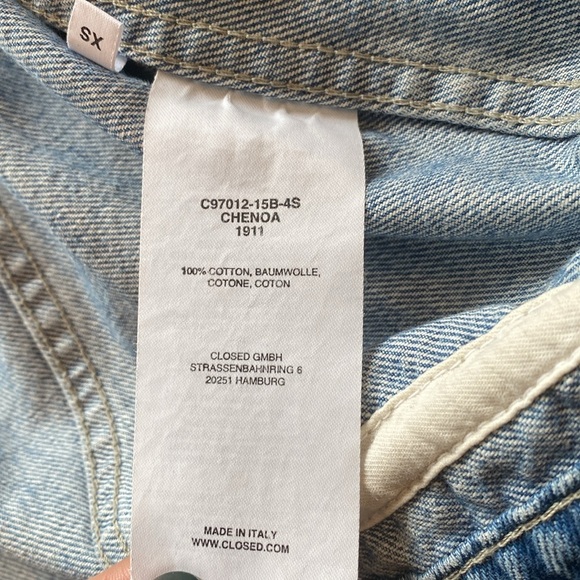 CLOSED Women's Chenoa Mid Blue Jean Jacket Size XS - Picture 9 of 16